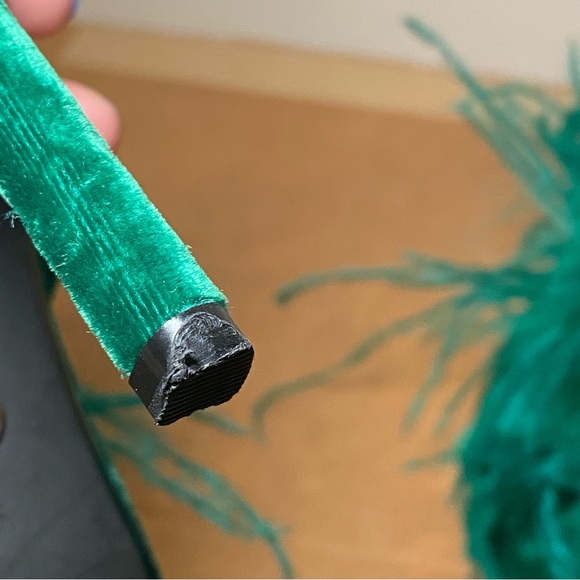 Zara Feathered Velvet Heels Size 6 - Picture 13 of 13